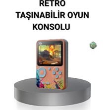 Alfa Aksesuar 03 Retro Taşınabilir Oyun Konsolu 500 Klasik Oyunlu, 3.0 Inç Renkli Ekran