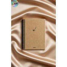 Glanart Spiralli 80 Yaprak Çizgisiz Küçük Boy Sert Kapak Not  Defteri Kraft Kağıt 14X19 cm