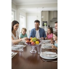 Bereketli Store Twıst Cam Ayaklı Meyvelik – Dekoratif Sunumluk, Şık Servis