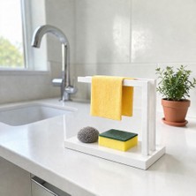 Ddm Global Modern Mutfak Süngerlik ve Bez Askılığı – Tezgah Üstü Düzenleyici Stand