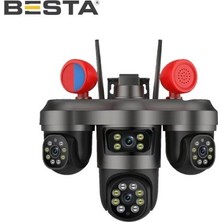 Nikaa Shop 3 Mp + 3mp + 3mp 3 Kameralı Wifi Kablosuz Güvenlik Kamerası BS-55W