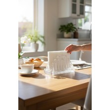 Bereketli Store Cam Peçetelik – Şeffaf Masa Üstü Peçete Tutucu I Peçete Standı