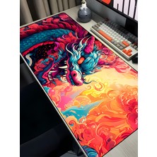 Charmbi Ejderha Temalı 40X90 Procontrol Mouse Pad Gaming Mousepad Kaymaz Taban Büyük Oyuncu Ultra Pürüzsüz