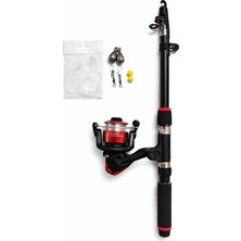 Ayaz Fishing Hazır Çocuk Olta Seti 180 cm Uzunlukta (Misinalı, 3'lü kancalı olta takımı ,kurşunlu, fırdöndülü klipsli TAM Set!)