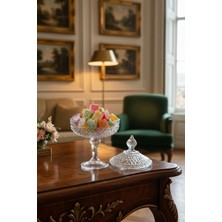 Bereketli Store Paşabahçe Diamond Kristal Ayaklı Şekerlik | Dekoratif Cam Sunumluk