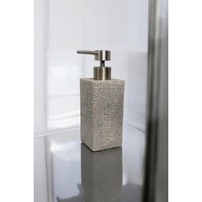 Bereketli Store Taş Görünümlü 430 ml Sıvı Sabunluk – Modern Tasarım Şık Banyo Sabunluğu