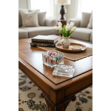 Bereketli Store Kare Cam Şekerlik | Kapaklı Dekoratif Şekerlik, Lokumluk ve Çikolatalık