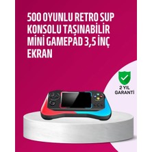 Alfa Aksesuar 03 500 Oyunlu 3,5” Elde Taşınabilir Mini Oyun Konsolu – Şarjlı, Tv Bağlantılı