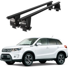 Today Auto Royal Suzuki Vitara (2015 ve Sonrası) Uyumlu Siyah Ara Atkı Port Bagaj Tavan Barı