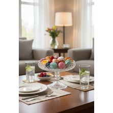 Bereketli Store Alegre Ayaklı Cam Salata Kasesi | Şık Sunum ve Servis Kasesi