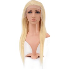 Nerm Gerçek Front Lace Düz Platin Tül Peruk / 60/65CM