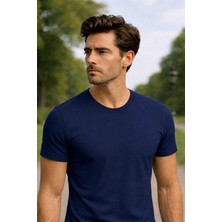 Masimar Erkek Yuvarlak Yaka Pamuk Spor T-Shirt Yazlık Tişört