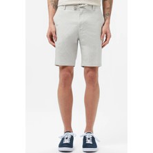Lacoste Men's Regular Fit Gray Bermuda Shorts Erkek Keten Pamuk Bermuda Şort Gri