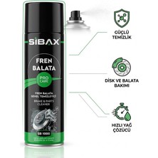 Sibax Fren Balata Temizleyici Sprey 500ML Hızlı Yağ Çözücü