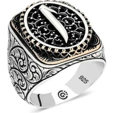 Inure Jewelry Gümüş Elif Oval Erkek Yüzük