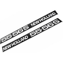 Peren Traktör New Holland 55-56S Yan Yazı Takımı Kaporta Etiketi Sağ - Sol Kaput Sticker Seti