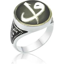 Inure Jewelry Gümüş Elif Vav Erkek Yüzük