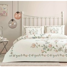 Taç Glow Ranforce Pamuklu Çift Kişilik Nevresim Takımı Materna Pudra