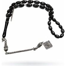 Benko Tesbih Komple Gümüş Işlemeli Gümüş Uçlu Kuka Tesbih,tam BOY:30CM,TAŞ ÇAPI:4,75MM,TAŞ BOYU:8,70MM.