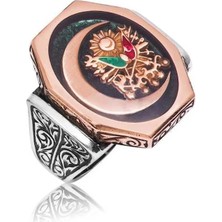 Inure Jewelry Gümüş Osmanlı Devlet Armalı Erkek Yüzük