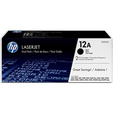 Belirtilmemiş Hp 12Ad Black Siyah 2.000 Sayfa Çiftli Toner Q2612Ad