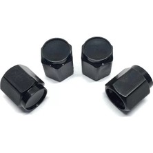 Alfa Aksesuar 03 Altıgen Sibop Kapağı 4'lü Parlak Siyah