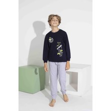 Rapapa Erkek Çocuk Uzun Kollu Pijama Takımı Rahat Kalıp 7419KA