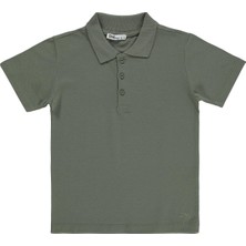 Civil Boys Palmiye Nakışlı Polo Yaka 10-13 Yaş Tişört - Haki