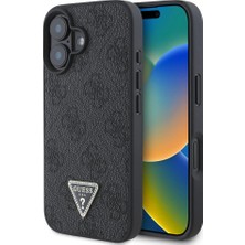Guess iPhone 16 Plus Orjinal Lisanslı M-Safe Kadın Siyah Telefon Kılıfı GUHMP16MP4TSDPK