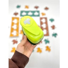 Ağaç Yaprağı Desenli Büyük Boy Yeşil Renk Delgeç Scrapbook Şekil Kesici Punch