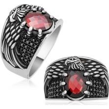 Inure Jewelry Gümüş Kanatlı Kartal Erkek Yüzük