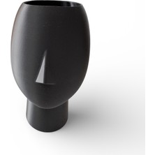 Major Hobi Modern Soyut Yüz Vazo 22 cm 3D Baskı Dekoratif Minimal Saksı Çiçeklik Ev Ofis Dekoru