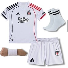 Alaturka Mix Beşiktâş' 2025/2026 Yeni Sezon Deplasman Beyaz Çocuk Forması 4'lü Set