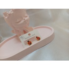 Stainlees Steel Uğur Böceği Çoçuk Küpesi