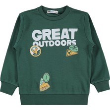 Civil Boys Erkek Çocuk Great Baskılı 2-5 Yaş Sweatshirt  - Yeşil