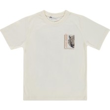 Civil Boys Future Aslan Baskılı 6-9 Yaş Tişört - Ekru