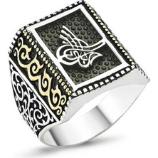 Inure Jewelry Gümüş Tuğralı Erkek Yüzük