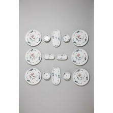 İpek Porselen 6 Kişilik 14 Parça Toledo  Porselen Kahvaltı Takımı Ornis Ipek – Şık Kahvaltı Seti