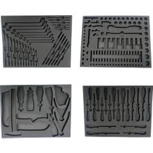 Universal Takım Arabası Lokma Pense Anahtar ve Tornavida Takımı Uyumlu Eva Sünger 4 Adet (Izeltaş Uyumlu)