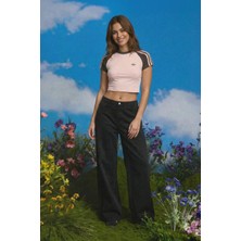 Markapia Kadın Taşlı Yüksek Bel Wideleg Jean Pantolon