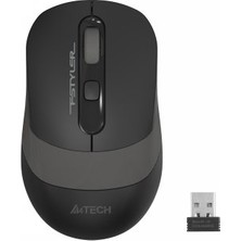 A4Tech A4 Tech FG10S, Grey, Sılent, Fstyler, 2,4ghz Kablosuz, Optik Mouse, 10-15METRE, 4 Buton, Nano Alıcı