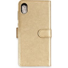 Gld-Spt- Newface  Iphone Xs Max Tr S Plus Kapaklı Kılıf - Gold