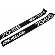 Peren Traktör New Holland 70-56 Yan Yazı Takımı Kaporta Etiketi Sağ - Sol Kaput Sticker Seti