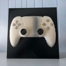 Major Hobi 3D Baskı Oyun Kolu Duvar Tablosu 17x17 cm Gamer Dekoratif Çerçevesiz Oyun Odası Dekoru