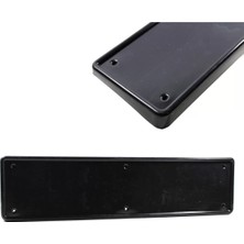 Alfa Aksesuar 03 Plastik Ön Tampon Plaka Altlığı Eğimli Era Plakalık Siyah