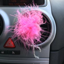 Alfa Aksesuar 03 Flamingo Gümüş Pleksi Taşlı Havalandırma Klips Oto Kokusu Pembe