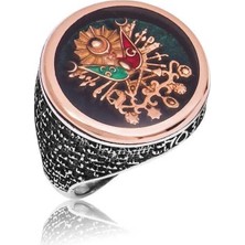 Inure Jewelry Gümüş Osmanlı Devlet Armalı Fetih Erkek Yüzük