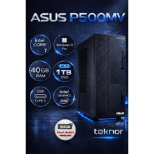 Asus Expertcenter P500MV Intel Core 7 240H 40 GB 1 Tb SSD Wın 11 Pro  Masaüstü Bilgisayar & Teknor USB Bellek