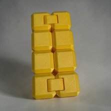 Major Hobi 3D Baskı Sonsuzluk Küpü Infinity Cube – Stres Giderici Zeka Oyuncağı - Sarı