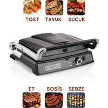 Schafer 2000 Watt 6 Dilim Kapasiteli Çıkarılabilir Plakalı Elektrikli Tost ve Izgara Makinesi, Isı Ayarlı Akıllı Tost Makinesi